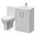 Avant Satin White 600mm 2 Door Vanity Unit and Kingston Toilet Suite with Glide Basin Right Hand View