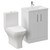 Avant Satin White 600mm 2 Door Vanity Unit and Kingston Toilet Suite with Glide Basin Left Hand View