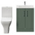 Avant Satin Green 600mm 2 Door Vanity Unit and Kingston Toilet Suite with Angel Basin Front View