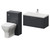 Avant Satin Anthracite 1300mm Wall Mounted Single Drawer Vanity Unit and Toilet Suite with Glide Basin Right Hand View thumbnail
