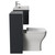 Avant Satin Anthracite 1300mm Wall Mounted Single Drawer Vanity Unit and Toilet Suite with Glide Basin Side View thumbnail