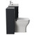 Avant Satin Anthracite 1300mm Wall Mounted 2 Drawer Vanity Unit and Toilet Suite with Glide Basin Side View thumbnail