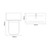 Avant Satin Anthracite 1300mm Wall Mounted 2 Drawer Vanity Unit and Toilet Suite with Glide Basin Top Down Dimensions thumbnail