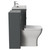 Avant Satin Grey 1300mm Wall Mounted 2 Drawer Vanity Unit and Toilet Suite with Glide Basin Side View