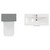 Avant Satin Grey 1300mm Wall Mounted 2 Drawer Vanity Unit and Toilet Suite with Glide Basin Top View