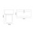 Avant Satin Grey 1300mm Wall Mounted Single Drawer Vanity Unit and Toilet Suite with Arc Basin Top Down Dimensions thumbnail