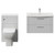 Avant Satin White 1300mm Wall Mounted 2 Drawer Vanity Unit and Toilet Suite with Arc Basin Front View