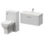 Avant Satin White 1300mm Wall Mounted Single Drawer Vanity Unit and Toilet Suite with Rimini Basin Right Hand View