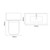 Avant Satin Grey 1300mm Wall Mounted Single Drawer Vanity Unit and Toilet Suite with Angel Basin Top Down Dimensions thumbnail