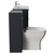 Avant Satin Anthracite 1300mm Wall Mounted 2 Drawer Vanity Unit and Toilet Suite with Angel Basin Side View thumbnail