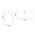 Avant Satin White 800mm Wall Mounted 2 Drawer Vanity Unit and Kingston Toilet Suite with Glide Basin Top Down Dimensions thumbnail