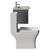 Avant Satin Grey 800mm Wall Mounted Single Drawer Vanity Unit and Kingston Toilet Suite with Arc Basin Side View