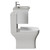 Avant Satin White 800mm Wall Mounted Single Drawer Vanity Unit and Kingston Toilet Suite with Arc Basin Side View