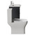 Avant Satin Anthracite 800mm Wall Mounted 2 Drawer Vanity Unit and Kingston Toilet Suite with Arc Basin Top View thumbnail