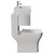 Avant Satin White 800mm Wall Mounted Single Drawer Vanity Unit and Kingston Toilet Suite with Rimini Basin Side View