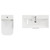 Avant Satin White 800mm Wall Mounted Single Drawer Vanity Unit and Kingston Toilet Suite with Rimini Basin Top View