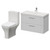Avant Satin White 800mm Wall Mounted 2 Drawer Vanity Unit and Kingston Toilet Suite with Rimini Basin Right Hand View thumbnail