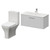 Avant Satin White 800mm Wall Mounted Single Drawer Vanity Unit and Kingston Toilet Suite with Angel Basin Right Hand View