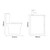 Avant Satin White 800mm Wall Mounted 2 Drawer Vanity Unit and Kingston Toilet Suite with Angel Basin Side On Dimensions thumbnail