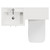 Avant Satin Grey 1000mm 2 Door Vanity Unit Toilet Suite with Left Hand Square Lucia Basin Top View