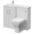Avant Satin White 1000mm 2 Door Vanity Unit Toilet Suite with Left Hand Square Lucia Basin Right Hand View
