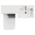 Avant Satin Anthracite 1000mm 2 Door Vanity Unit Toilet Suite with Right Hand Square Lucia Basin Top View