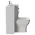 Avant Satin White 1000mm 2 Door Vanity Unit Toilet Suite with Right Hand Square Lucia Basin Side View