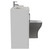 Avant Satin White 1100mm 2 Door Vanity Unit Toilet Suite with Left Hand Square Lucia Basin Side View