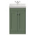 Danbury Satin Green 500mm 2 Door Vanity Unit with Rimini Basin View from Front thumbnail