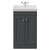 Danbury Satin Grey 500mm 2 Door Vanity Unit with Rimini Basin View from Front thumbnail