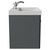 Danbury Satin Grey 500mm Wall Mounted Single Drawer Vanity Unit with Rimini Basin Side View thumbnail