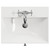 Danbury Satin Grey 500mm Wall Mounted Single Drawer Vanity Unit with Rimini Basin View from Top thumbnail