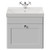 Danbury Satin White 500mm Wall Mounted Single Drawer Vanity Unit with Rimini Basin View from Front thumbnail