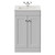 Danbury Satin White 500mm 2 Door Vanity Unit with Angel Basin View from Front thumbnail