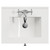 Danbury Satin Grey 500mm Wall Mounted Vanity Single Drawer Vanity Unit with Angel Basin View from Top thumbnail