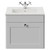 Danbury Satin White 500mm Wall Mounted Vanity Single Drawer Vanity Unit with Angel Basin View from Front thumbnail