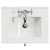 Danbury Satin White 500mm Wall Mounted Vanity Single Drawer Vanity Unit with Angel Basin View from Top thumbnail