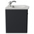 Danbury Satin Anthracite 500mm Wall Mounted Single Drawer Vanity Unit with Arc Basin Side View thumbnail