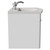 Danbury Satin White 500mm Wall Mounted Single Drawer Vanity Unit with Arc Basin Side View thumbnail