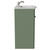 Danbury Satin Green 500mm 2 Door Vanity Unit with Arc Basin Side View thumbnail