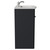 Danbury Satin Anthracite 500mm 2 Door Vanity Unit with Arc Basin Side View thumbnail