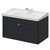 Danbury Satin Anthracite 800mm Wall Mounted Single Drawer Vanity Unit with Windsor Basin Right Hand View thumbnail