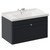 Danbury Satin Anthracite 800mm Wall Mounted Single Drawer Vanity Unit with Windsor Basin Left Hand View thumbnail