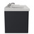 Danbury Satin Anthracite 800mm Wall Mounted Single Drawer Vanity Unit with Windsor Basin Side View thumbnail
