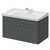 Danbury Satin Grey 800mm Wall Mounted Single Drawer Vanity Unit with Windsor Basin Right Hand View thumbnail