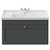 Danbury Satin Grey 800mm Wall Mounted Single Drawer Vanity Unit with Windsor Basin View from Front thumbnail