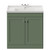 Danbury Satin Green 800mm 2 Door Vanity Unit with Windsor Basin View from Front thumbnail