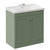 Danbury Satin Green 800mm 2 Door Vanity Unit with Windsor Basin Left Hand View thumbnail