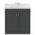 Danbury Satin Grey 800mm 2 Door Vanity Unit with Windsor Basin View from Front thumbnail