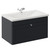 Danbury Satin Anthracite 800mm Wall Mounted Single Drawer Vanity Unit with Glide Basin Left Hand View thumbnail